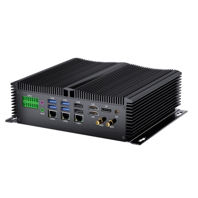 GK9000 Fanless Mini Industrial PC, GPIO, RS232/422/485, Support 9-36V, WOL, Triple 2.5G LAN