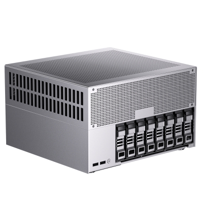 8盘位NAS电脑服务器，32G高速DDR5内存，双万兆网口，4显